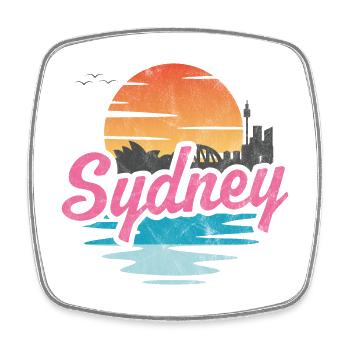 Sydney Stadt - Viereckiger Kühlschrankmagnet - Weiß - Vorne