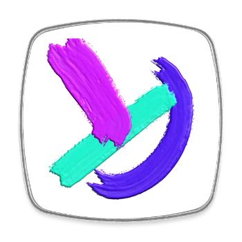 Color Splashes #1 - Viereckiger Kühlschrankmagnet - Weiß - Vorne