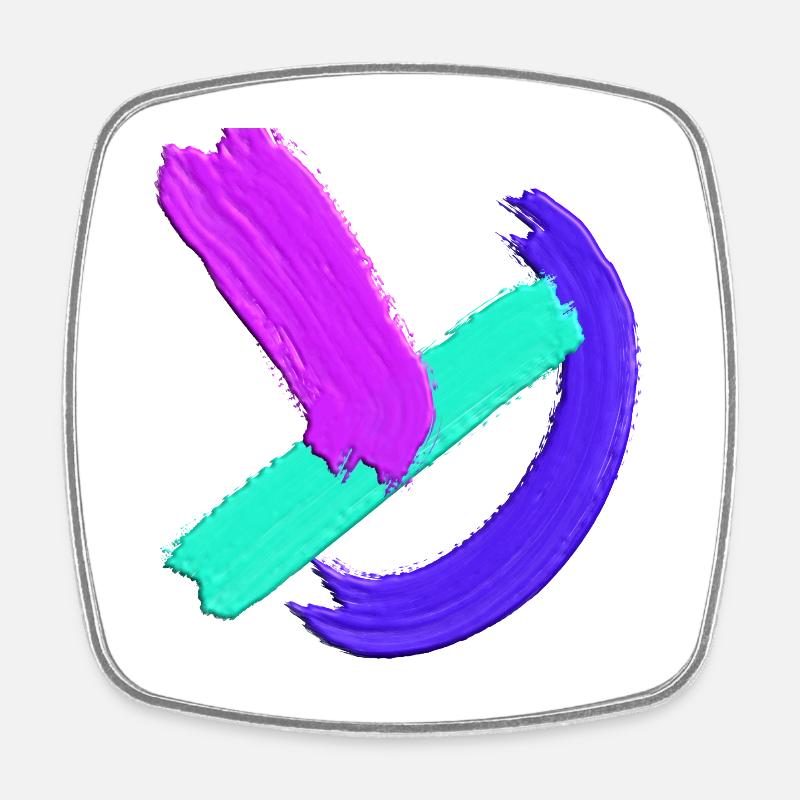 Color Splashes #1 - Viereckiger Kühlschrankmagnet - Weiß