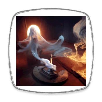 Spirit in the Smoke - Square fridge magnet - white - Front