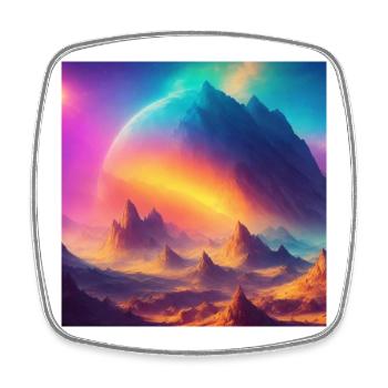 Wonderful planet - Viereckiger Kühlschrankmagnet - Weiß - Vorne