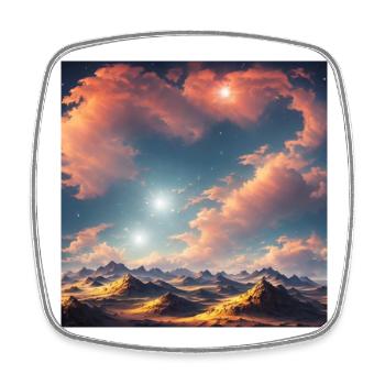A surreal sky - Viereckiger Kühlschrankmagnet - Weiß - Vorne