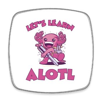 Axolotl Inscription École de cône de première année - Magnet carré - blanc - Devant
