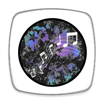 Musik - Viereckiger Kühlschrankmagnet - Weiß - Vorne