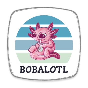 Boba Bubble Tea Axolotl Bobalotl - Viereckiger Kühlschrankmagnet - Weiß - Vorne