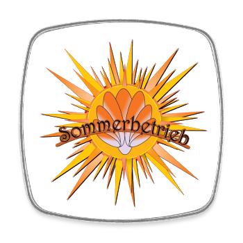Sommerbetrieb - Viereckiger Kühlschrankmagnet - Weiß - Vorne