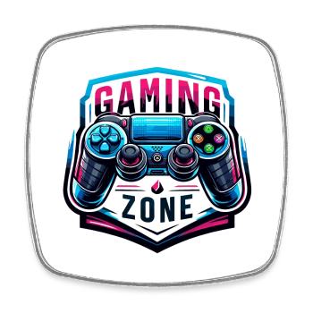 Gaming Zone - Controller Illustration - Viereckiger Kühlschrankmagnet - Weiß - Vorne