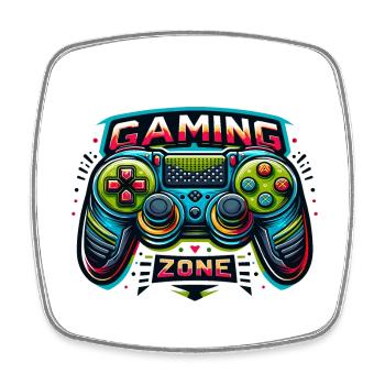 Gaming Zone - Controller Illustration - Viereckiger Kühlschrankmagnet - Weiß - Vorne