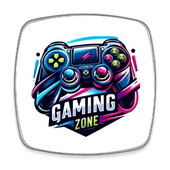 Gaming Zone - Controller Illustration - Viereckiger Kühlschrankmagnet - Weiß - Vorne