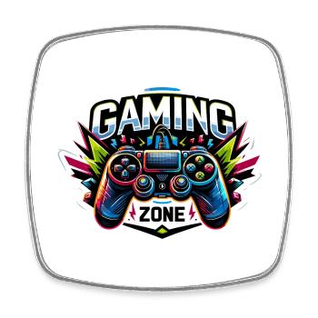 Gaming Zone - Controller Illustration - Viereckiger Kühlschrankmagnet - Weiß - Vorne