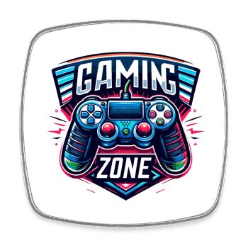 Gaming Zone - Controller Illustration - Viereckiger Kühlschrankmagnet - Weiß - Vorne