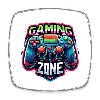 Gaming Zone - Controller Illustration - Viereckiger Kühlschrankmagnet - Weiß - Vorne