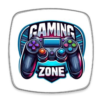 Gaming Zone - Controller Illustration - Viereckiger Kühlschrankmagnet - Weiß - Vorne
