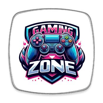 Gaming Zone - Controller Illustration - Viereckiger Kühlschrankmagnet - Weiß - Vorne