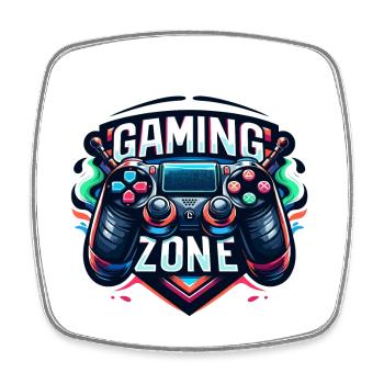 Gaming Zone - Controller Illustration - Viereckiger Kühlschrankmagnet - Weiß - Vorne