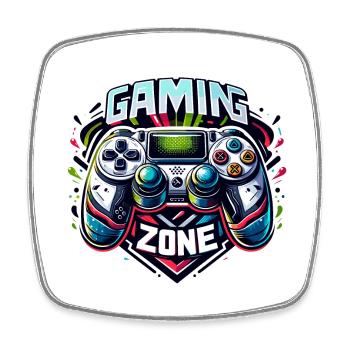 Gaming Zone - Controller Illustration - Viereckiger Kühlschrankmagnet - Weiß - Vorne