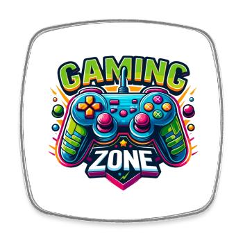 Gaming Zone - Controller Illustration - Viereckiger Kühlschrankmagnet - Weiß - Vorne