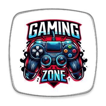 Gaming Zone - Controller Illustration - Viereckiger Kühlschrankmagnet - Weiß - Vorne
