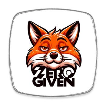 Zero Given - Fuchs Illustration - Viereckiger Kühlschrankmagnet - Weiß - Vorne