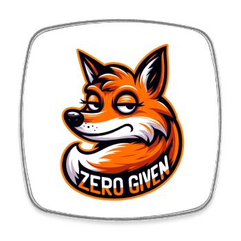 Zero Given - Fuchs Illustration - Viereckiger Kühlschrankmagnet - Weiß - Vorne