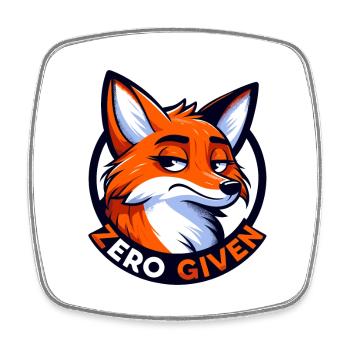 Zero Given - Fuchs Illustration - Viereckiger Kühlschrankmagnet - Weiß - Vorne