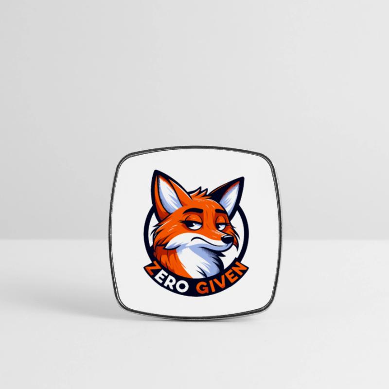Zero Given - Fox Illustration Square fridge magnet