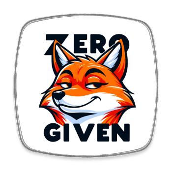 Zero Given - Fuchs Illustration - Viereckiger Kühlschrankmagnet - Weiß - Vorne