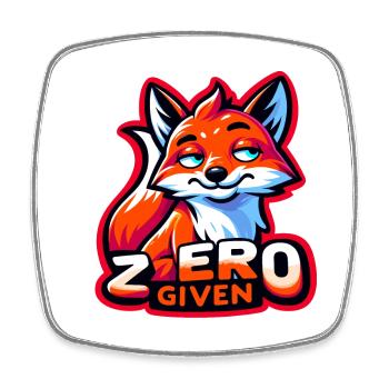 Zero Given - Fuchs Illustration - Viereckiger Kühlschrankmagnet - Weiß - Vorne