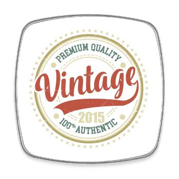 Vintage 2015 Retro Anniversary 2015 - Square fridge magnet - white - Front