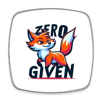 Zero Given - Fuchs Illustration - Viereckiger Kühlschrankmagnet - Weiß - Vorne