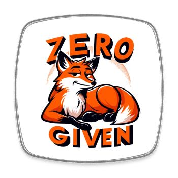 Zero Given - Fox Illustration - Square fridge magnet - white - Front