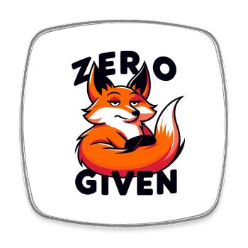 Zero Given - Fuchs Illustration - Viereckiger Kühlschrankmagnet - Weiß - Vorne