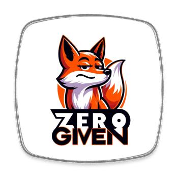 Zero Given - Fuchs Illustration - Viereckiger Kühlschrankmagnet - Weiß - Vorne