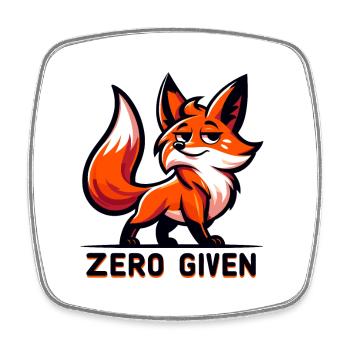 Zero Given - Fuchs Illustration - Viereckiger Kühlschrankmagnet - Weiß - Vorne