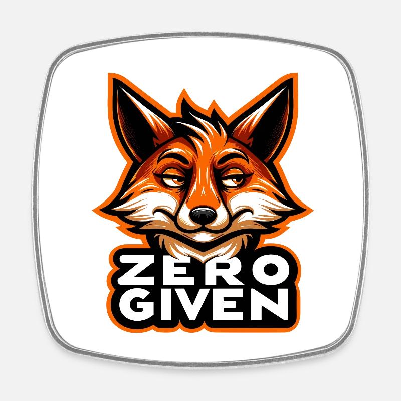 Zero Given - Fuchs Illustration - Viereckiger Kühlschrankmagnet - Weiß