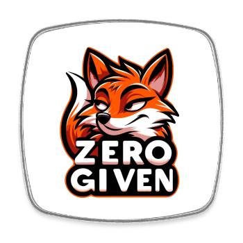 Zero Given - Fuchs Illustration - Viereckiger Kühlschrankmagnet - Weiß - Vorne