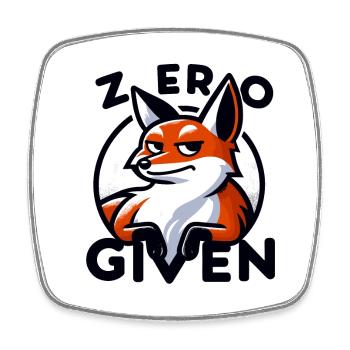 Zero Given - Fuchs Illustration - Viereckiger Kühlschrankmagnet - Weiß - Vorne