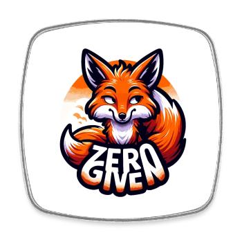 Zero Given - Fuchs Illustration - Viereckiger Kühlschrankmagnet - Weiß - Vorne