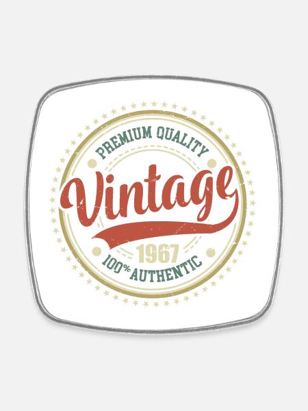 Jahrgang 1967 Retro Jubiläum 1967 - Viereckiger Kühlschrankmagnet - Weiß