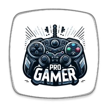 Pro Gamer - Controller Illustration - Square fridge magnet - white - Front