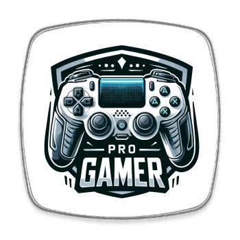 Pro Gamer - Controller Illustration - Square fridge magnet - white - Front