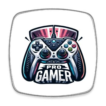 Pro Gamer - Controller Illustration - Square fridge magnet - white - Front