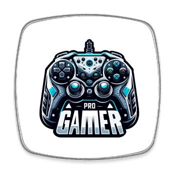 Pro Gamer - Illustration de la manette - Magnet carré - blanc - Devant