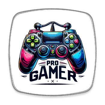 Pro Gamer - Controller Illustration - Viereckiger Kühlschrankmagnet - Weiß - Vorne