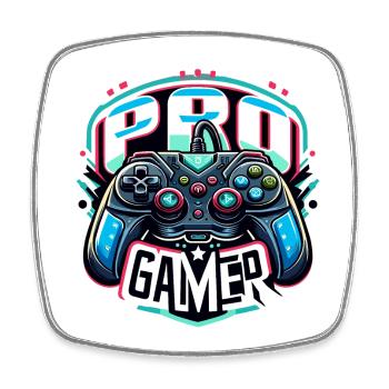 Pro Gamer - Controller Illustration - Square fridge magnet - white - Front