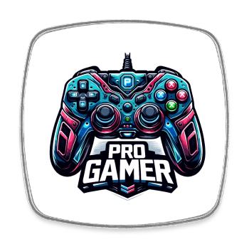 Pro Gamer - Controller Illustration - Square fridge magnet - white - Front