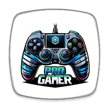 Pro Gamer - Controller Illustration - Square fridge magnet - white - Front