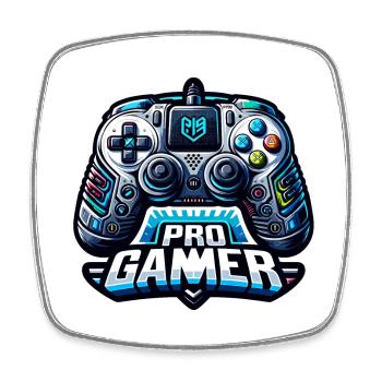 Pro Gamer - Controller Illustration - Square fridge magnet - white - Front