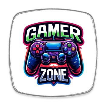 Gamer Zone - Controller Illustration - Viereckiger Kühlschrankmagnet - Weiß - Vorne