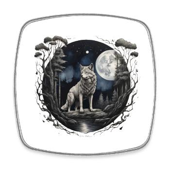 lobo2 - Magnet carré - blanc - Devant